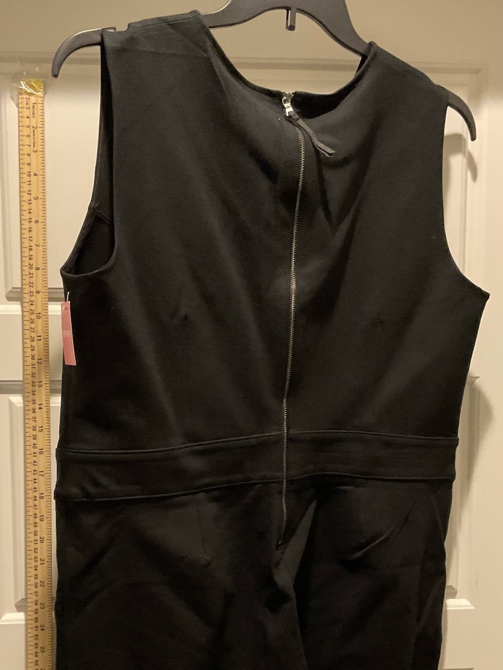 SPANX Black Semi Wide-Leg Jumpsuit
